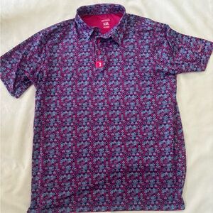 Bogey Bros Mens XXL 2XL Purple Golf Polo Shirt Butts Thongs Geometric